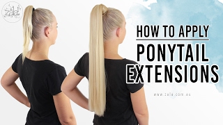 How To Apply Ponytail Extensions – ZALA Hair [upl. by Baun]