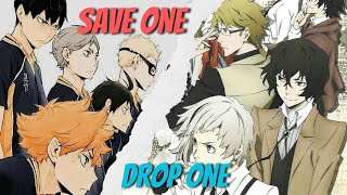 SAVE ONE DROP ONE  ANIME GAME  30 ROUNDS  ANIME VS ANIME [upl. by Dragone]