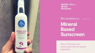 The Moms Co Mineral Based Sunscreen Detailed Review Honest Review [upl. by Ynnattirb]