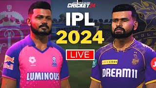 IPL 2024 RR vs KKR T20 Match  Cricket 24 Live  Shree Gamerz [upl. by Adlez]