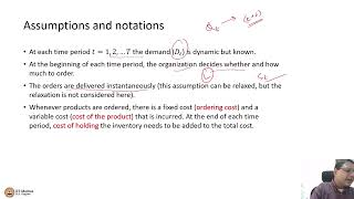 Deterministic dynamic inventory  Bellman equation 1 [upl. by Savior]