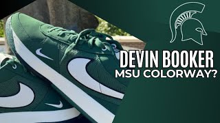 Devin Booker Releases A Michigan State Colorway As The Suns Play In Breslin Center [upl. by Quartis719]