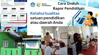 Cara unduh  download rapor pendidikan [upl. by Jackelyn]