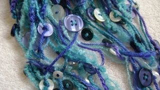 Crochet  Decorate Fringe with Buttons [upl. by Surdna]