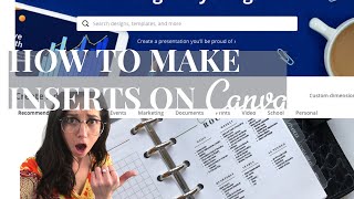 How to make planner inserts on Canva [upl. by Kira174]