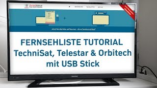 TechniSat Telestar amp Orbitech Programmliste mit USB Stick aktualisieren [upl. by Neirad]