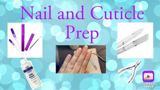 Nail Prep and Cuticle Cleaning with Blue cross Cuticle Remover [upl. by Leunamnauj]