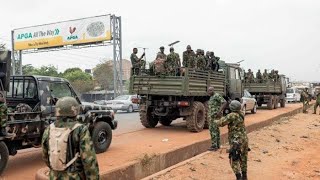 HAPPENING IN AWKA ANAMBRA STATE AS 3 TRUCK LOAD OF SOLDIERS ENTERING THE UNIVERSITY COMMUNITY [upl. by Jorrie]