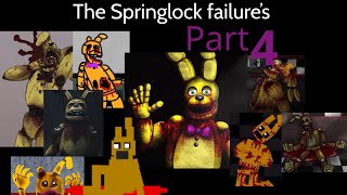 Every Springlock Failure Part 4 Fnaf Compilation [upl. by Elburr]