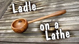 making a Ladle on a Lathe  Woodturning [upl. by Nitnilc261]