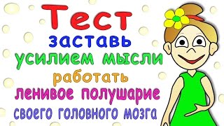 Тест для мозга  Заставь работать своё ленивое полушарие [upl. by Nibroc812]