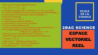 ESPACES VECTORIELS REELS 2BAC SC MATH V5 [upl. by Juli]