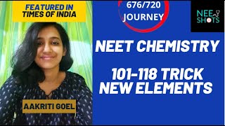 Easy Trick 101118 elements song periodic table  NEET Inorganic Chemistry  NEET 2022 2023 [upl. by Oetomit]