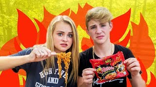 NUCLEAR FIRE NOODLE CHALLENGE I CRIED [upl. by Aya]