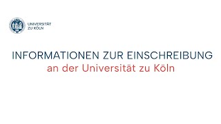 So schreibst Du Dich an der Universität zu Köln ein SchrittfürSchritt Beschreibung [upl. by Mariejeanne57]