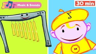 The Notekins  Classical Music for Babies  40 Min  Musical Instruments  Sounds for toddlers [upl. by Emylee]