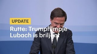 Premier bedankt Lubach voor Trumpfilmpje  RTL NIEUWS [upl. by Inimod144]