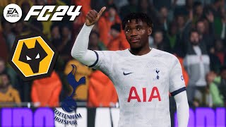 EA SPORTS FC 24  Tottenham Vs Wolves  Premier League 2324 jornada25  PS5 Gameplay [upl. by Madella660]