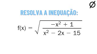 311 Determine em R o domínio da função fx\sqrt\fracx21x22 x15 [upl. by Culberson]