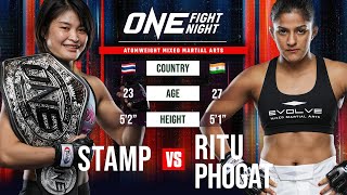 Stamp Fairtex vs Ritu Phogat  Full Fight Replay [upl. by Anehsuc836]