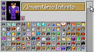 jogando com INVENTÁRIO INFINITO no minecraft [upl. by Atalie59]