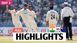 India vs New Zealand 3rd Test Match DAY 3 Highlights  IND vs NZ Test Highlights [upl. by Cullan371]