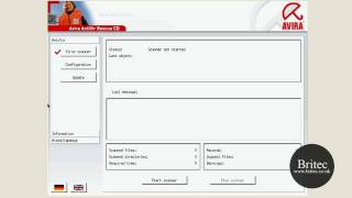 Free Avira AntiVir Rescue System CD to Clean Unremovable Virus by Britec [upl. by Nhepets]