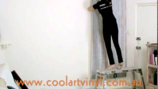 How to install self adhesive wallpaper with only one person [upl. by Avrit]