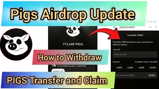 Pigshouse bot Mining Project Big Update Listing pigs Airdrop कब तक पैसा मिलेगा pigsairdrop crypto [upl. by Mary]