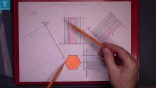 Orthographic Projection Hexagonal Prism [upl. by Cordeelia152]