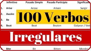 Los 100 verbos irregulares más usados en inglés con pronunciación y significado en español [upl. by Ddal418]