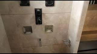 Jaquar Artize rain Joy shower and thermostat diverter and basin mixer fittings plumbing work7 [upl. by Salangia]