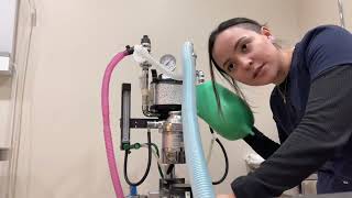 Pressure check on rebreathing anesthetic system [upl. by Yeltrab]