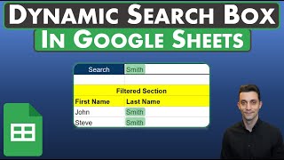 Google Sheets  Dynamic Search Box Creation  One or Multiple Columns [upl. by Imim588]