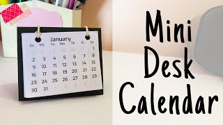 Mini Desk Calendar DIY  simple and easy [upl. by Akirdna]