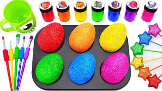 Satisfying Video Rainbow Mixing All Lollipop amp Color EGGS From My Rainbow Magic Candy amp Cutting ASMR [upl. by Roeser]