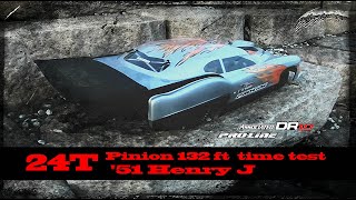 24T 132ft time test😅Drag Car😅 51 Henry J ProMod😅dragracing Associated DR10 [upl. by Sielen]