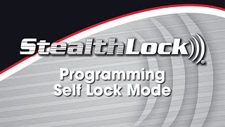 CompX Timberline StealthLock  Programming Self Lock Mode [upl. by Paulita]