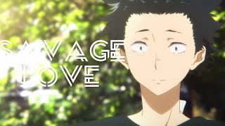 A Silent Voice amp Karakai Jouzu no Takagisan 「AMV」 Savage Love Nightcore「Anime MV」 [upl. by Batha]