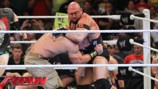 Raw  623 John Cena and Ryback brawl before their WWE Payback match Raw June 10 2013 [upl. by Behrens976]