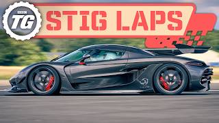 Koenigsegg Jesko Attack 1578bhp vs TG Track  Stig Laps [upl. by Brezin]