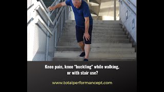 Knee pain or knee buckling with walking or stair use [upl. by Anatola]