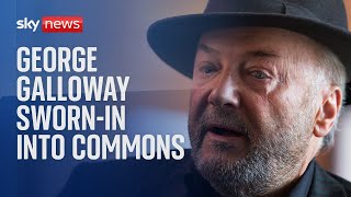 George Galloway swornin as Rochdale MP into House of Commons [upl. by Oicanata]