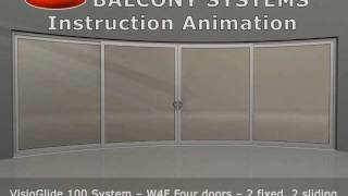 How to install a Curved Sliding Doors by Balcony Systems Solutions  wwwBalconettecouk W4F [upl. by Most]