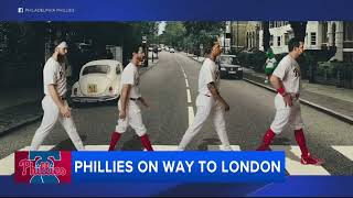 Philadelphia Phillies on way to London for MLB series [upl. by Etnud]