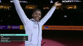 Khaddi Sagnia Sweden Long Jump  World Indoor Championships 2022 [upl. by Rayburn]