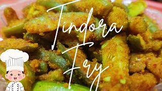 kovakkai fry ivy guard tindora fry dondakay fry  food tindorafry kovakkaifry easyandtasty [upl. by Cyma]