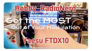 HAM Radio Yaesu FTDX10 AM TX Mic Gain Settings for 100 modulation and low 3rd Order IMD [upl. by Analra]