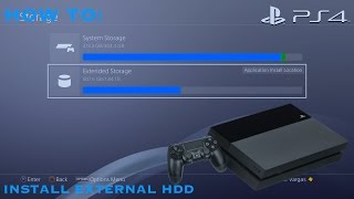 PS4 Firmware 450  How To Install External HDD [upl. by Dorothi294]