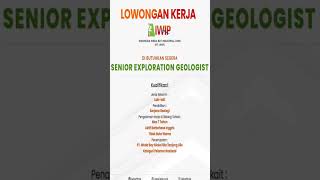 Senior Exploration Geologist Jobs lowongankerja2023 [upl. by Ok]